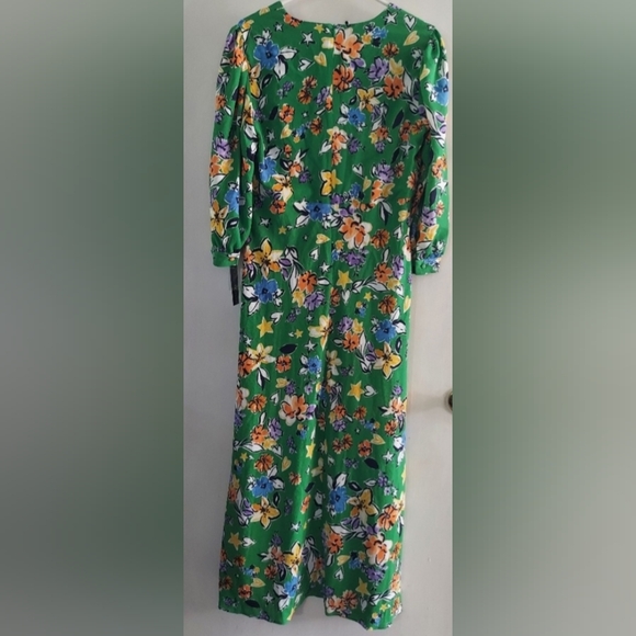 NEW Donna Morgan green floral textured dress with 1/2 sleeves - Picture 9 of 15